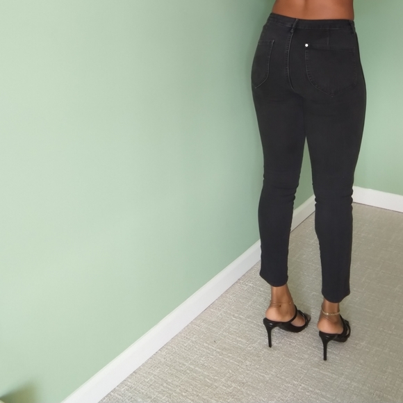 Women's black h&m high-waisted skinny jeans - Picture 3 of 8